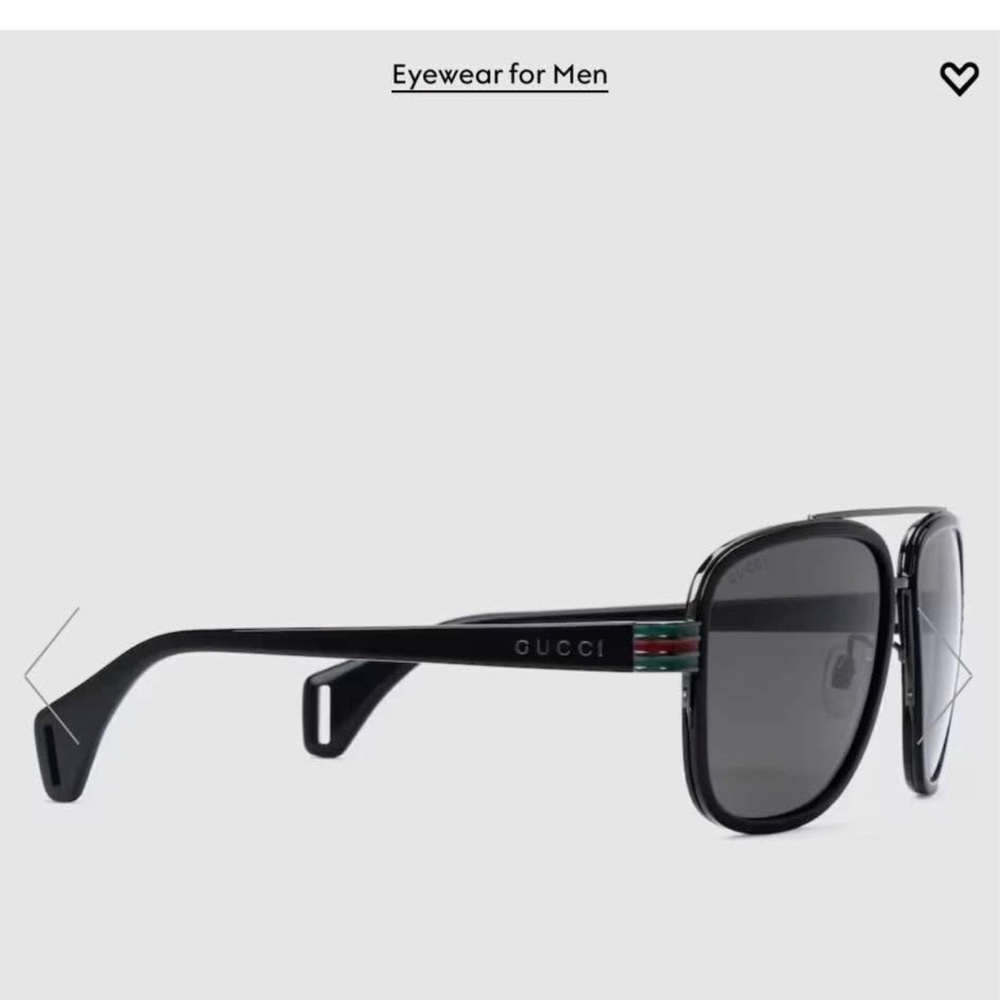 Gucci Black Aviator Sunglasses - Picture 3 of 10